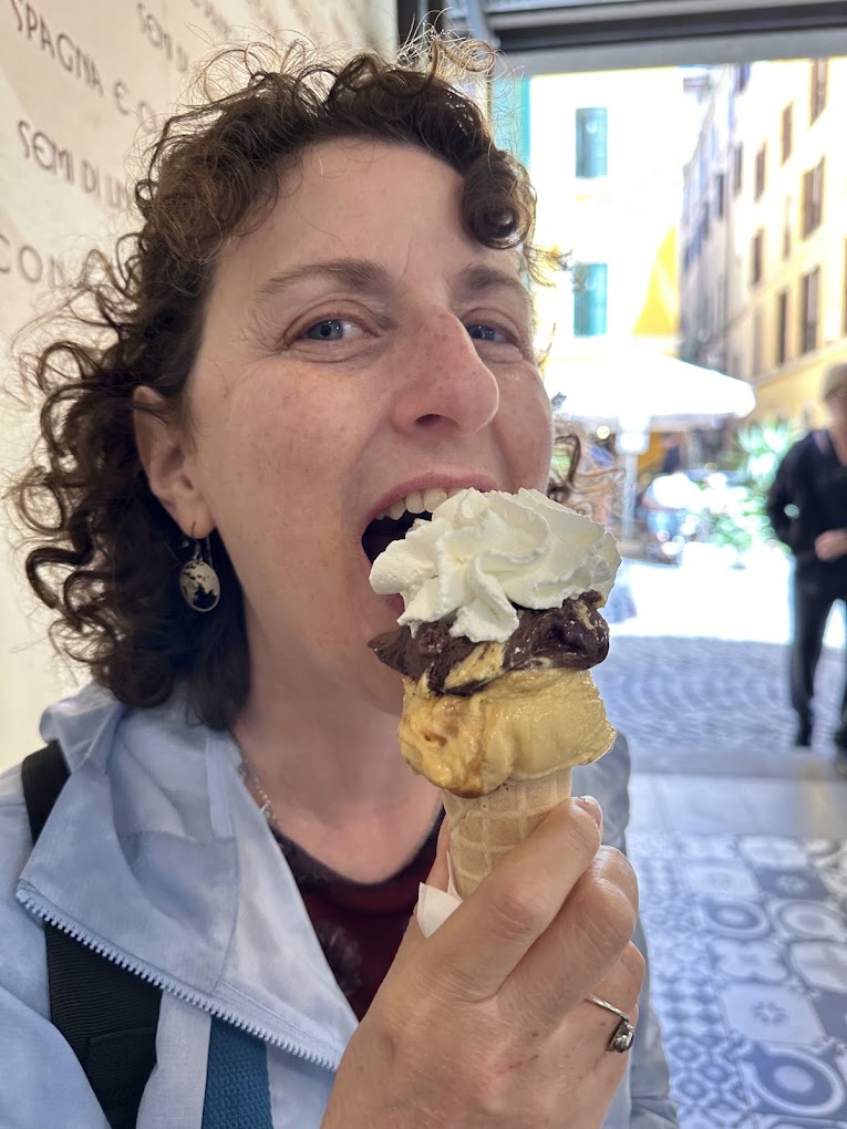 Artisan gelato enjoyed during a food experience in Rome
