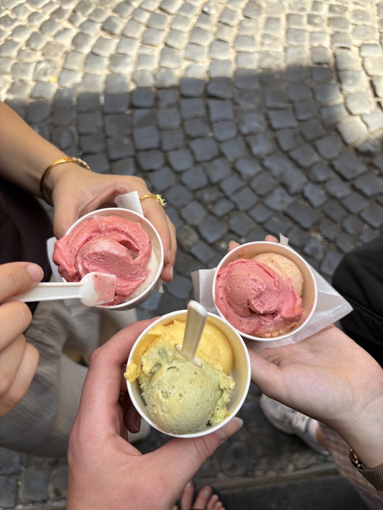 Authentic Italian gelato enjoyed during a food tour in Rome