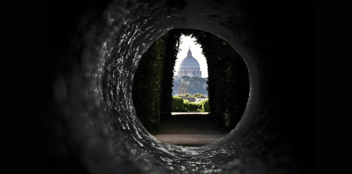 St. Peter's Basilica seen through a keyhole in Rome