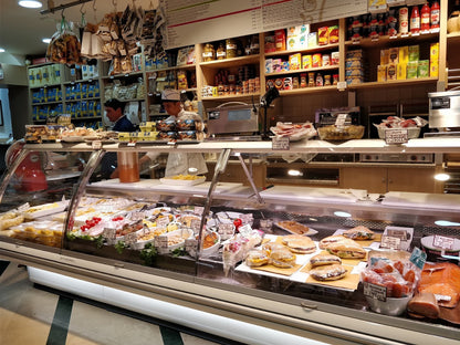 Traditional Roman food shop with local Italian specialties